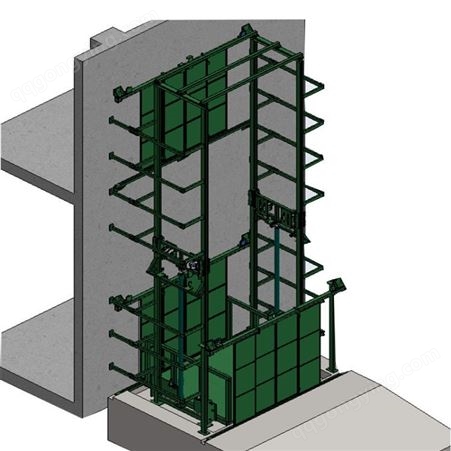 鲁鑫 导轨式升降机 SJHT1-6二层三层厂房液压升降货梯