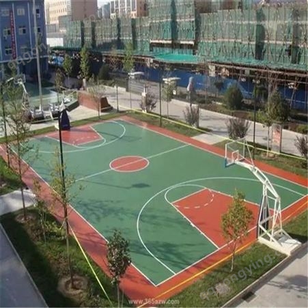 硅pu球场施工 网球场设计方案 地面材料施工 体育硅PU材料厂家