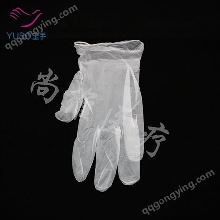 透明手套出口PVC手套白板 玉手一次性PVC手套 厂家生产