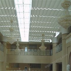 宁夏创奥FSS卷轴弹簧式天棚帘可遮阳隔热适用于大型遮阳场所酒店别墅