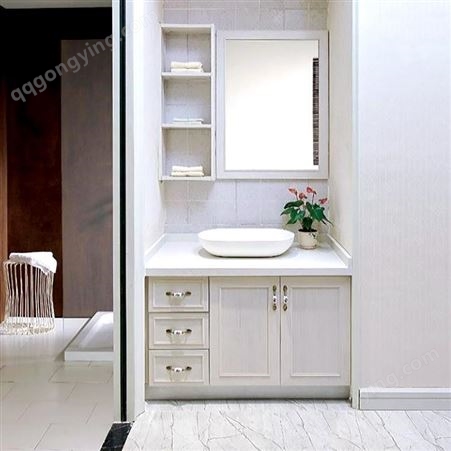 百和美全铝合金浴室柜成品 全铝家居铝材 全铝阳台洗衣柜