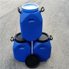 庆诺制造带提手25升塑料桶 拧盖塑料桶25l 食品用25KG方形大口塑料桶