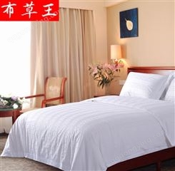 酒店布草宾馆床上用品全棉重力被罩白色贡缎提花纯棉被套批发