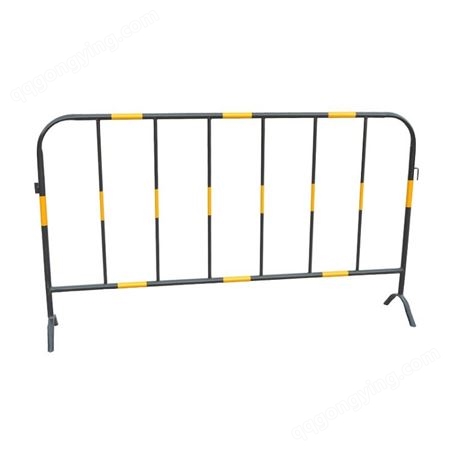 厂家直供 可移动铁马 工地围墙护栏 黄黑铁马护栏 弯管临时护栏