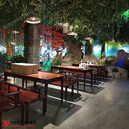 生态餐厅设计工业风格火锅店咖啡厅西餐厅CAD施工来图定制