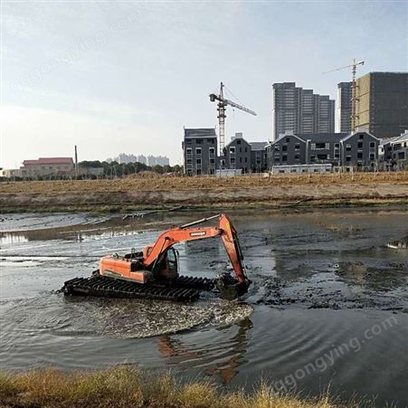 湿地挖掘机出租 陇南水上挖机出租厂商