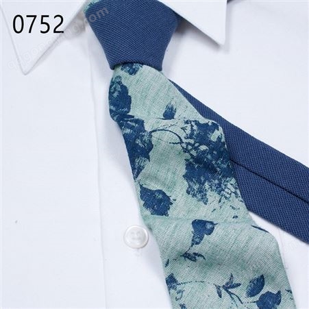TONIVANI-34时尚棉领带 双色大头拼小头 小众个性潮流男士领带