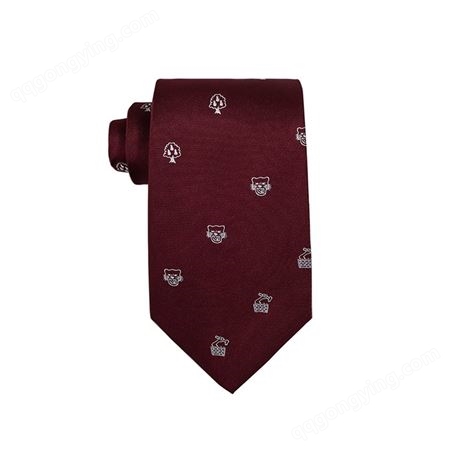 TONIVANI-548定制logo领带 企业团体色织提花 涤丝商务领带标记