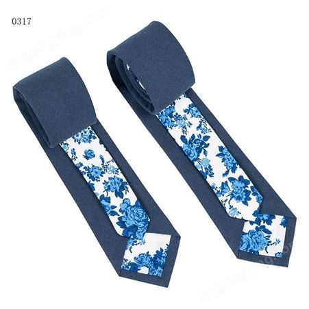 TONIVANI-38新郎花领带 双面纯色花小清新休闲 韩版男士定制领带