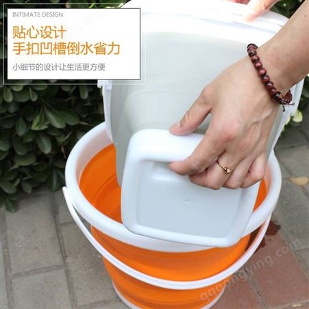 折叠水桶硅胶塑料便携式储水桶手提小水桶泡脚加大容积洗车家用