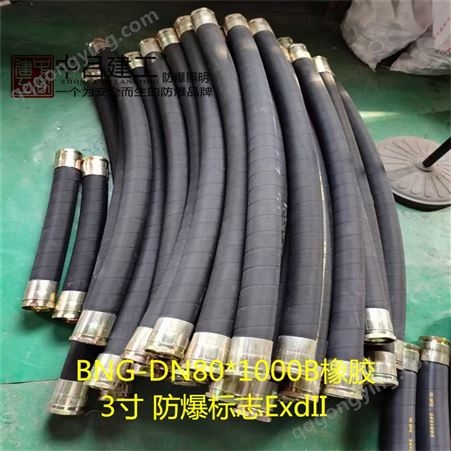 304不锈钢bng防爆挠性连接管DN15*300B4分G1/2金属电缆过线管EXD