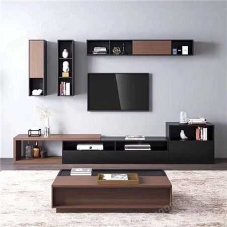客厅电视柜厂家定制 实木中式组合柜电视柜