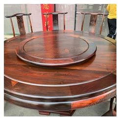老料红木 寓意好保值空间大 大红酸枝明式1.38m圆餐桌