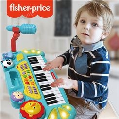费雪玩具 儿童新款31键卡通电子琴 带话筒高音质音乐早教钢琴双伟