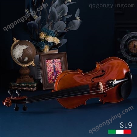 雅卡萨天然虎纹小提琴手工实木演奏考级初学者级中提琴弦乐器