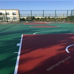 塑胶篮球场施工 硅pu篮球场材料 永兴 球场地板 厂家供应