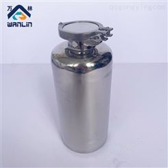 温州万林供应304不锈钢定制小型小奶桶快装卡箍桶 加料桶储物小罐