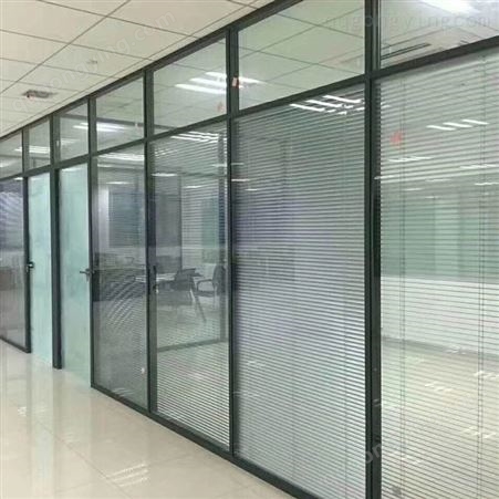 办公室隔间装修 雾化玻璃隔断装修 可定制 防火玻璃隔断