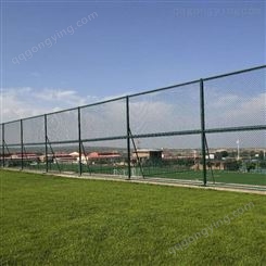 产地3x3米墨绿色体育场围网PVC包塑篮球场围栏勾花护栏网
